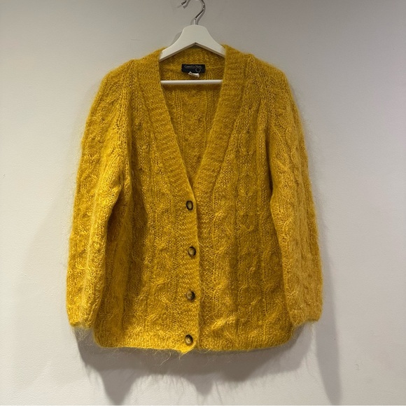 Country Shop Women's Vintage Mohair button Front Sweater - Picture 2 of 6